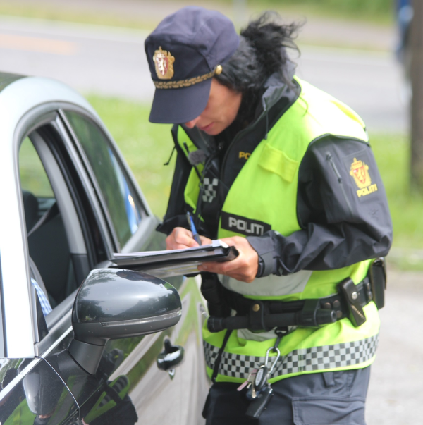 Fartskontroll på fylkesvegen