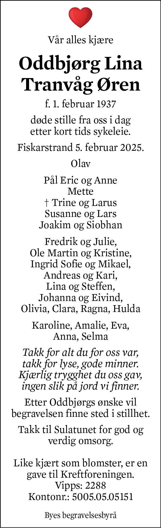 Oddbjørg Lina Tranvåg Øren