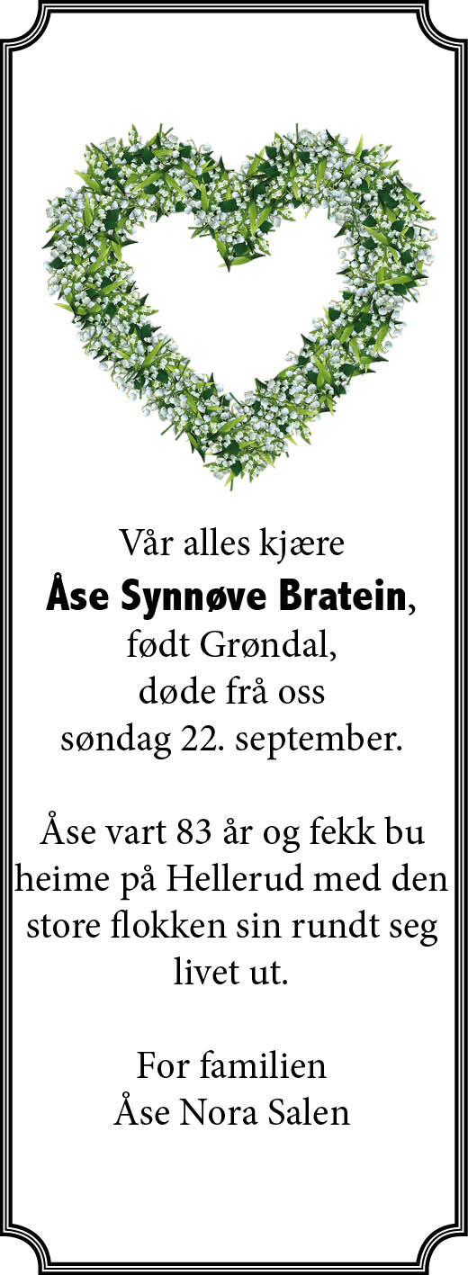 Åse Synnøve Bratein